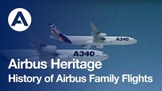 History of Airbus family flights [upl. by Kylynn]