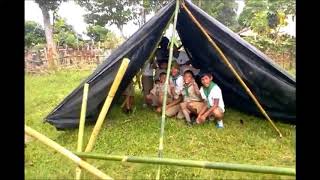 2015 SCOUTING tent pitching demonstration [upl. by Nimajaneb]