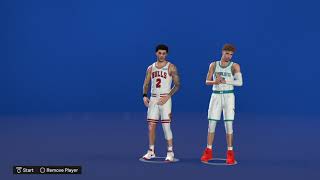 NBA 2K22 Blacktop Lonzo Ball vs LaMelo Ball [upl. by Enaelem417]