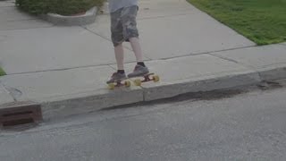 Longboard TRICK TIP Going Off of Curbs Manual Nose Manual Shovit amp Ghostride Kickflip [upl. by Lengel913]