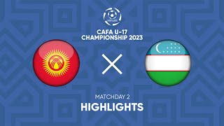 Kyrgyzstan  Uzbekistan  MD2  CAFA U17 Championship 2023  Highlights [upl. by Rafa826]