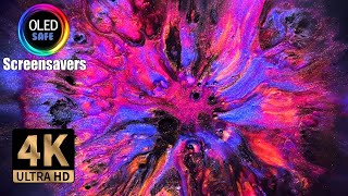 Colorful Liquid Glitter Explosion Screensaver  10 Hours  4K  OLED Safe  No Burnin [upl. by Acillegna]