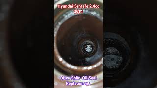 Hyundai Santafe 2014 24cc Drive shaft oil seal replacement [upl. by Deth]