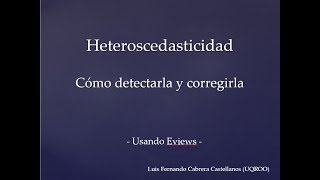 Heteroscedasticidad [upl. by Vedi]