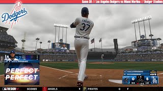 MLB The Show 24  Los Angeles Dodgers vs Miami Marlins  Game 39 [upl. by Lejeune]