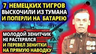 НЕМЕЦКИЕ quotТИГРЫquot БУКВАЛЬНО ВЫСКОЧИЛИ ИЗ ТУМАНА И ПОПЕРЛИ НА БАТАРЕЮ  НО МОЛОДОЙ ЗЕНИТЧИК СДЕЛАЛ ВОТ [upl. by Gibbeon399]