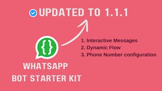 WhatsApp Cloud API  Bot Starter Kit update 111 whatsappautomation [upl. by Zielsdorf]