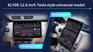 128inch Tesla Style Rotating IPS Screen With 6GB RAM128GB ROM Android System [upl. by Ailefo]