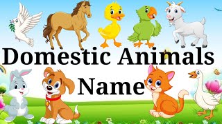 Pet Animals Name for Kids  Pet Animals  Domestic Animals name  Farm Animals petanimalsname [upl. by Aizirk]