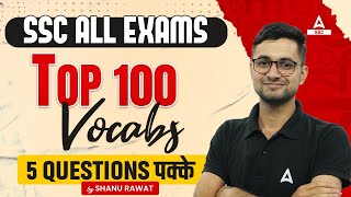 Top 100 Vocabulary Words  English Vocabulary For All SSC Exams  Vocab Classes By Shanu Sir [upl. by Anaek696]