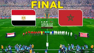 Egypt vs Morocco  Final  Africa Cup 2023  مصر ضد المغرب  Salah vs Hakimi  PES Gameplay [upl. by Ellertnom]