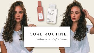 Curly Hair Routine for Volume and Definition using olaplex  dana gagliotti [upl. by Dole44]