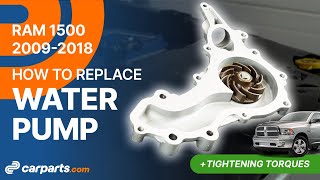 How to replace the Water Pump 20092018 Dodge RAM 1500 💧 [upl. by Ardnoet296]