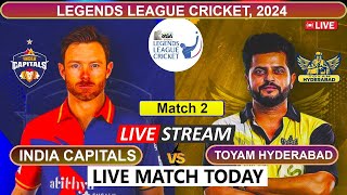 LIVE 🔴 India Capitals Vs Toyam Hyderabad  2ND T20  IC vs TH Live Score  LLC 2024 [upl. by Couq]