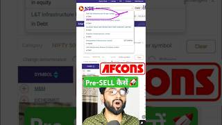 AFCONS IPO PreOpen Market main SELL Kaise kare🚀🚀 [upl. by Dasi518]