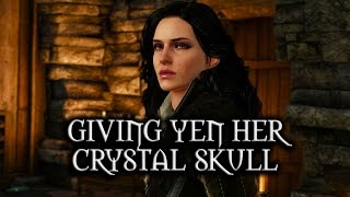 The Witcher 3 Wild Hunt  Giving Yen her Crystal Raven Skull [upl. by Ninahs]