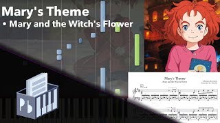 Marys Theme  Mary and the Witchs Flower OST Piano Tutorial [upl. by Ellehs]