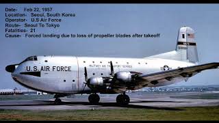 The 11 Deadliest Crashes of The Douglas C124 Globemaster II [upl. by Aicenat]