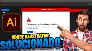 Esta aplicación de Adobe sin licencia ha sido deshabilitada  ADOBE ILLUSTRATOR✅ [upl. by Alidis]