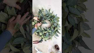 Easy DIY greenery wreath for beginners 🌿 [upl. by Theta]