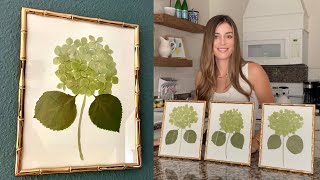 Pressed Flower Art  Hydrangea  DIY Project [upl. by Boony]