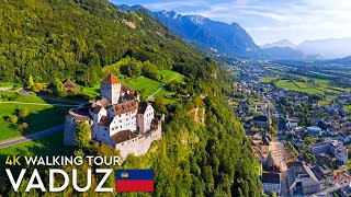 Vaduz Liechtenstein  4K Walking Tour  With Surrounding Sound 4k UltraHD 60fps [upl. by Noit]