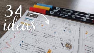 34 Ways to Use the Monthly Pages of Your Planner  bonus sidebar ideas [upl. by Dduj27]