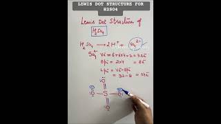 Lewis Dot structure of H2SO4 sulphuric acidlewisdotshort [upl. by Chery422]