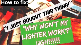 How to fix a new lighter How to purge and fill a butane lighter Common butane lighter issue [upl. by Kevina]