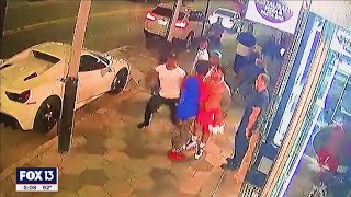 Deadly punch caught on video outside Ybor City bar [upl. by Nittirb]