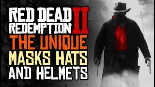 All of the UNIQUE Masks Hats And Helmets  Red Dead Redemption 2 [upl. by Min]