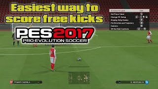 Easiest Way To Score Free Kicks On PES 2017  Free kick tutorial XBOX ONEPS4 [upl. by Newcomer]