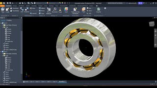 Autodesk Inventor 2025  Assembly Membuat Ball Bearing  4K 60fps [upl. by Perdita]