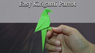 Easy Kirigami Parrot BeginnerFriendly Paper Craft for Kids 🦜✨ [upl. by Dlanigger82]