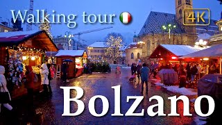 BolzanoBozen amp Christmas market🎄Alto Adige Südtirol Italy【Walking Tour】History in Subtitles 4k [upl. by Anaehs]