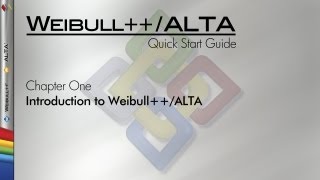 WeibullALTA 8 Quick Start Guide Chapter 10 Introduction to Weibull and ALTA [upl. by Eemia]