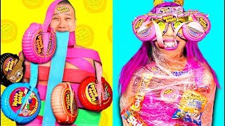 WOW Funny Hubba Bubba Prank War w DIY Hubba Bubba Sunglasses CC Available [upl. by Onairam]