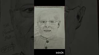 Sketch of MrNarendra Modi 🇮🇳🇮🇳art and craft shorts [upl. by Silletram]