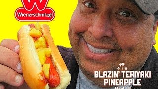 WIENERSCHNITZEL® Blazin Teriyaki Pineapple Dog Review [upl. by Munson]