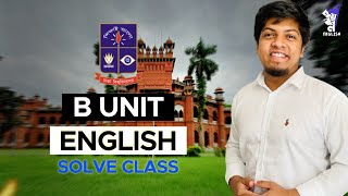 English Solve Class  Admission English Preparation DU B Unit  CM Rezaul Karim [upl. by Kantor]