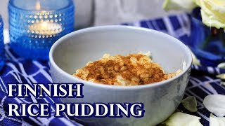 TRADITIONAL FINNISH RICE PUDDING RIISIPUURO RECIPE  FINNISCHES MILCHREIS REZEPT [upl. by Otit250]