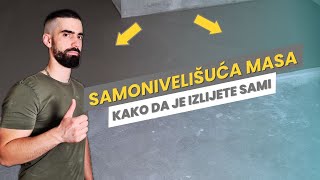 Ravnanje poda samonivelišućom masom i izvođenje padova  Renoviranje salonca ep 7 [upl. by Candra]