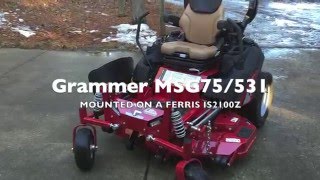 Grammer Air Suspension Seat on a Ferris is2100z zeroturn lawn mower [upl. by Byler752]