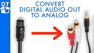 How To Covert Digital Audio Out To Analog  RCA or 35mm AUX Samsung TV [upl. by Athalie855]