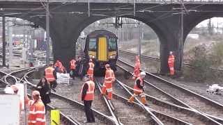 Pantograph strike at Bedford 050314 [upl. by Dnalwor]