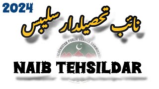 Naib Tehsildar Exam Syllabus Naib Tehsildar Posts Syllabus Balochistan Public Service Commission [upl. by Maurine426]