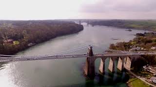 Menai Suspension Bridge 4K Drone [upl. by Pry]