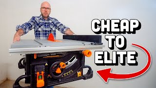 Transforming a Cheap Table Saw Into a Professional Cabinet Saw [upl. by Nauqed]