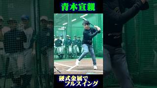 青木宣親が硬式金属で打ったら…？ プロ野球 shorts [upl. by Nona]