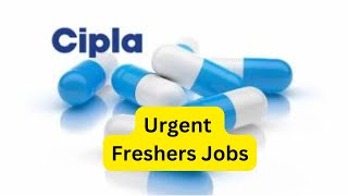 Cipla Openings Freshers cipla ciplajobs freshersjobs [upl. by Ordway596]